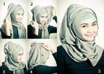 hijab style for round face
