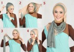 how to wear hijab for triangular face