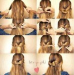 simple bow knot hairstyles