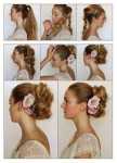 Long hairs updo for wedding