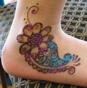 arabic glitter mehndi designs for feet 2014