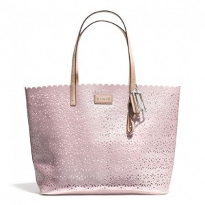 Coach metro eyelet toteleather handbag for women