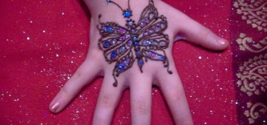 glitter mehndi designs for kids