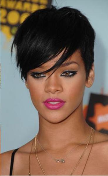 rihanna short hairstyles 2014