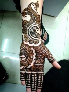 Full hand and arm mehndi pattern