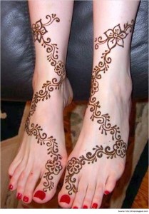 Indian Mehndi Deisgns for Feet